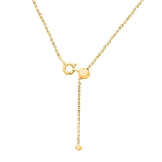 Bezel Set Round Diamond Necklace in Gold - Adila