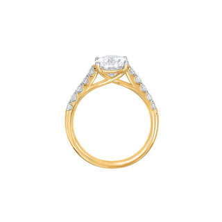 The Cathedral Oval Moissanite Ring