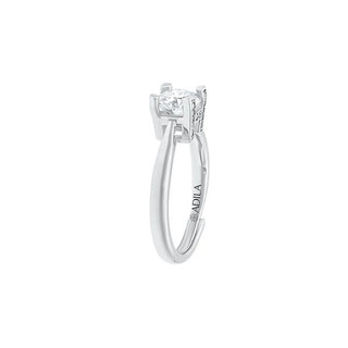 Lunaira Moon-Inspired Moissanite Silver Ring