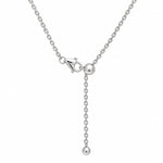 Indira Blue Enamel Moissanite Lariat Necklace