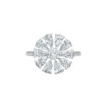 Pear Flower Shape Moissanite Ring