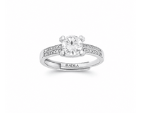 Amaira Double Row Solitaire Moissanite Ring