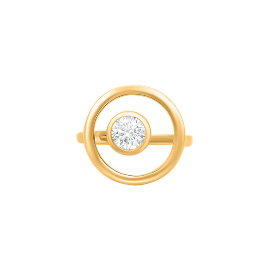 Aura Round Moissanite Ring
