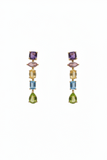 Gelato Glow Silver Multi Colour Earrings | Silver & Gemstone Jewelry