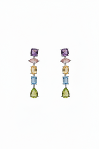 Gelato Glow Silver Multi Colour Earrings