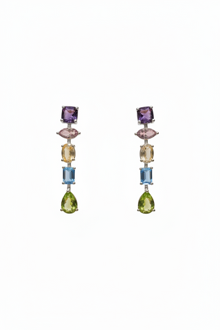 Gelato Glow Silver Multi Colour Earrings | Silver & Gemstone Jewelry