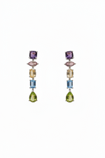 Gelato Glow Silver Multi Colour Earrings | Silver & Gemstone Jewelry