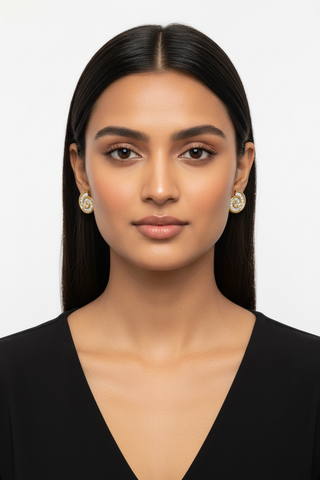 Nerina Shell Silver Moissanite Earrings| Everyday Jewelry – Adila