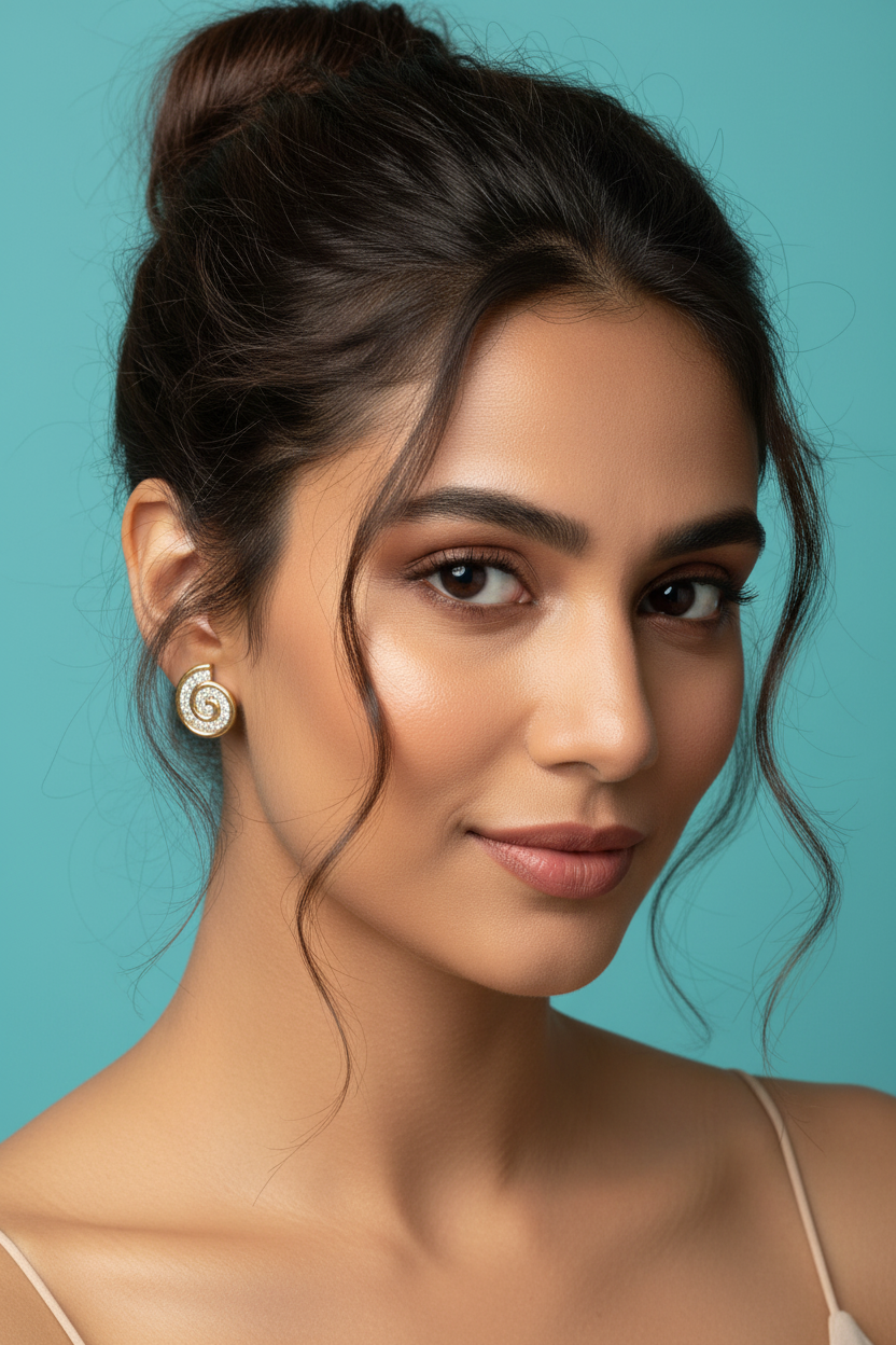 Nerina Shell Silver Moissanite Earrings| Everyday Jewelry – Adila