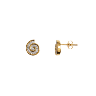 Nerina Shell Silver Moissanite Earrings| Summer Everyday Jewelry – Adila