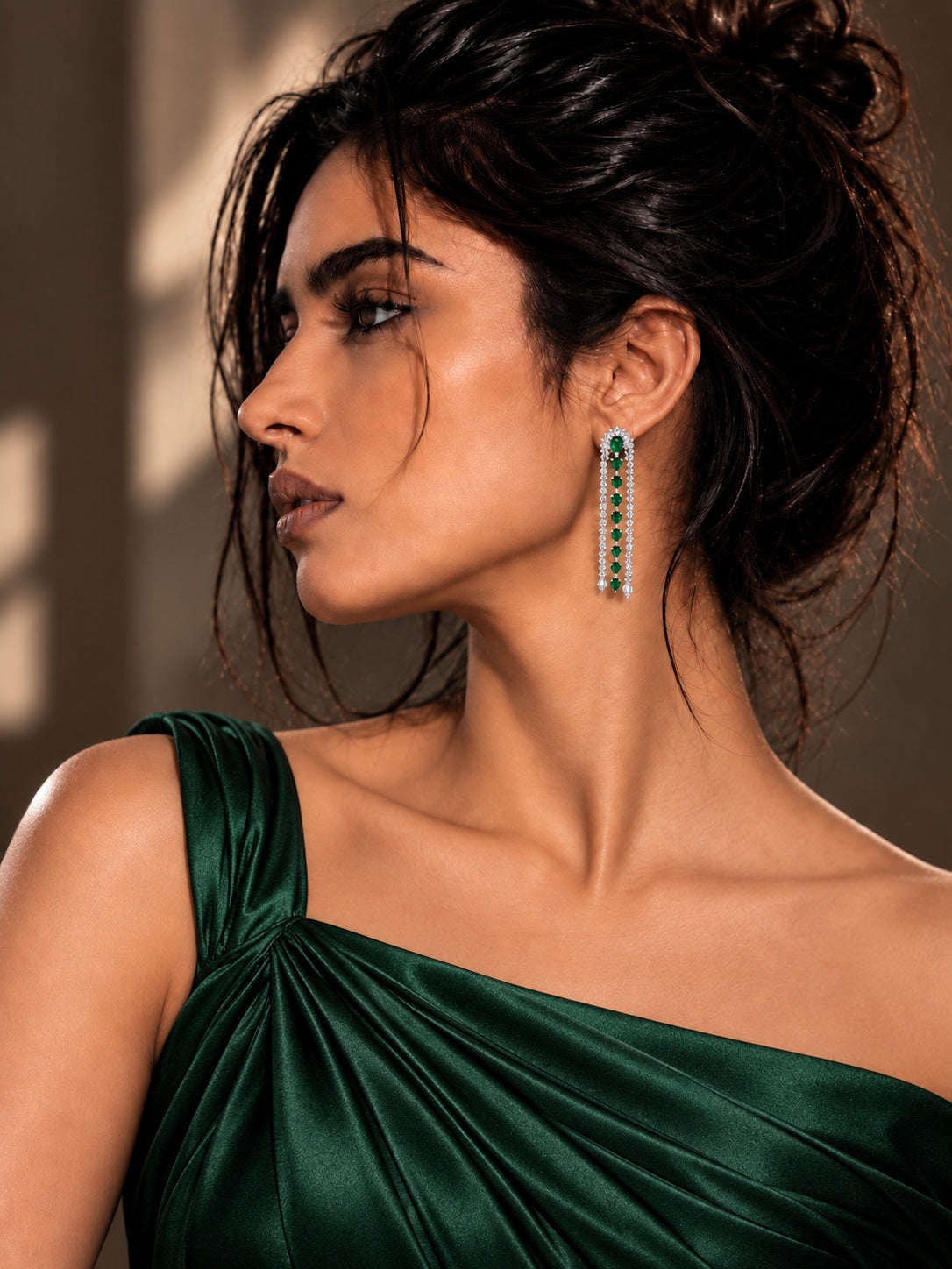 Zeenat Green Dangler Earrings