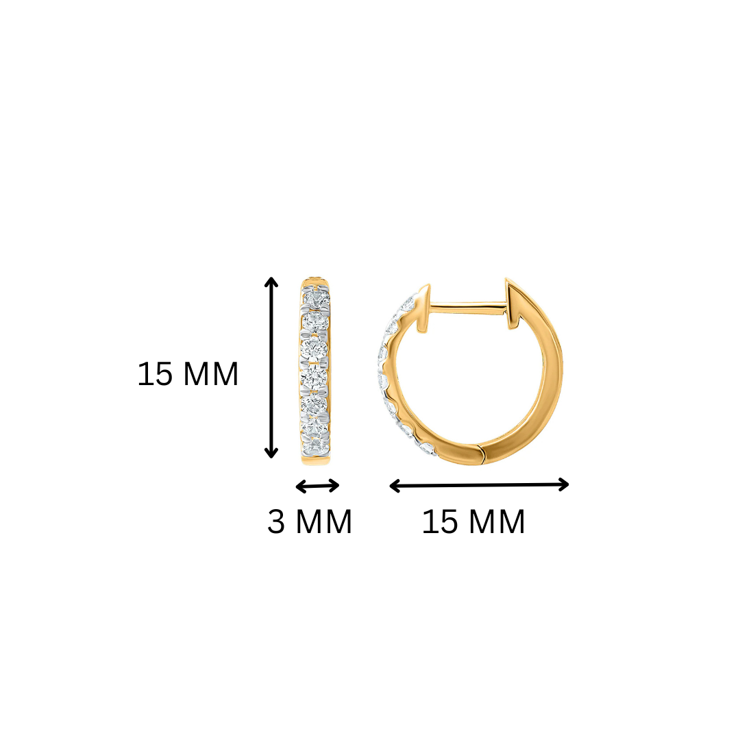 Naira 1/2 Carat Huggie Hoops