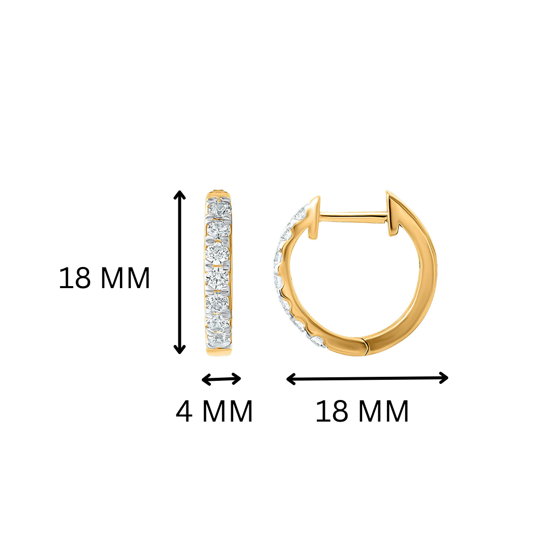 Naira 3/4 Carat Huggie Hoops