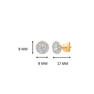 Celeste Halo Moissanite Stud Earrings