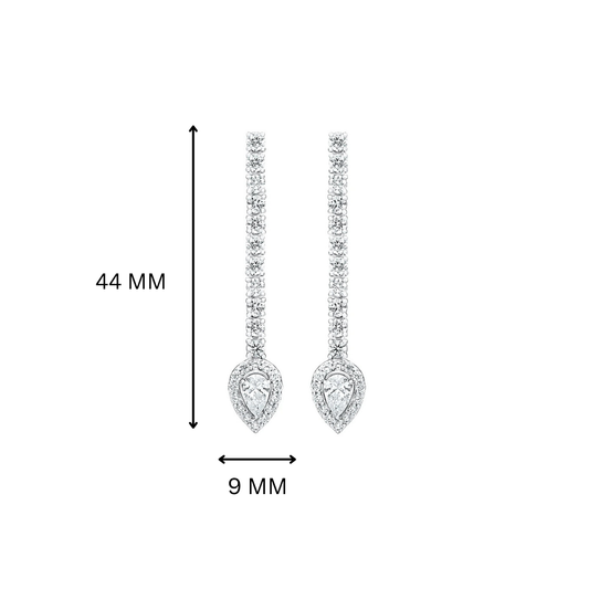 Mira Pear Drop Moissanite Earrings