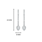 Mira Pear Drop Moissanite Earrings