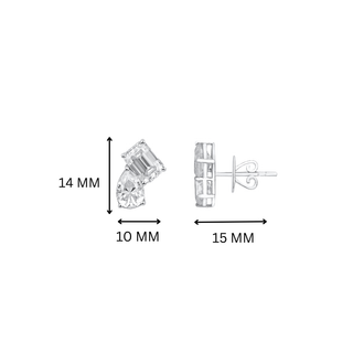 Eshani Duo Moissanite Stud Earrings