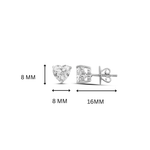 Kia Heart 2.00ct Moissanite Stud Earrings