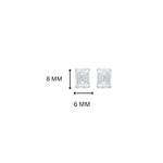Alina Emerald 2.00 carat Silver Moissanite Stud Earrings