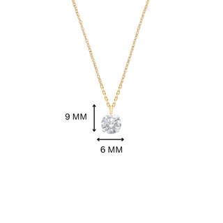 Tara 3/4ct Moissanite Solitaire Necklace
