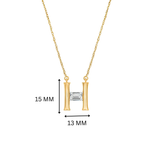 Hailey Initial 'H' Moissanite Necklace