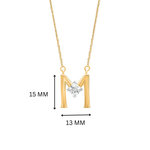 Myra Initial 'M' Moissanite Necklace