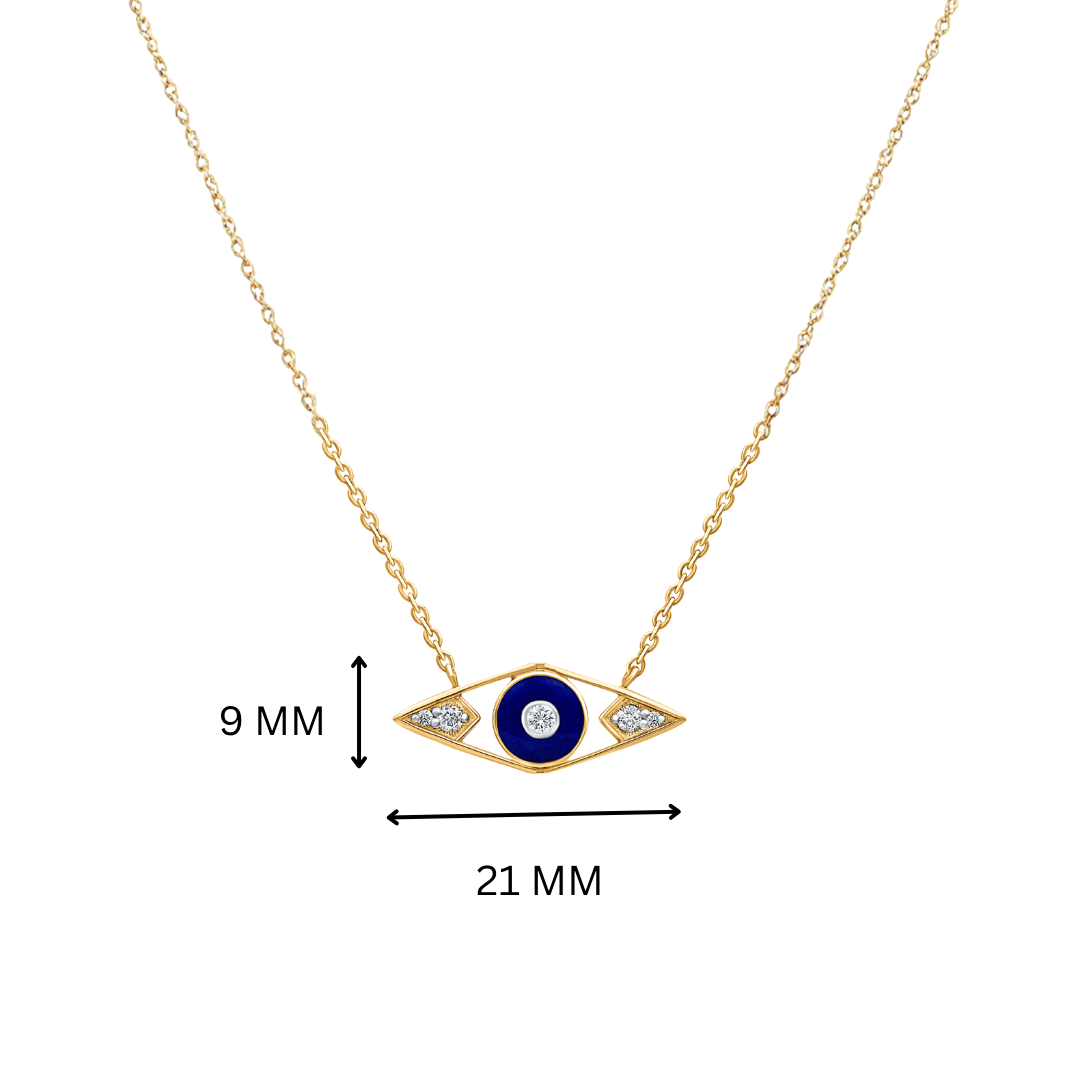 Lila Evil Eye Moissanite Necklace