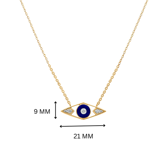 Lila Evil Eye Moissanite Necklace