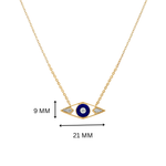 Lila Evil Eye Moissanite Necklace