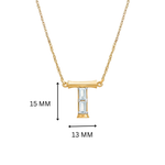 Tanya Initial 'T' Moissanite Necklace