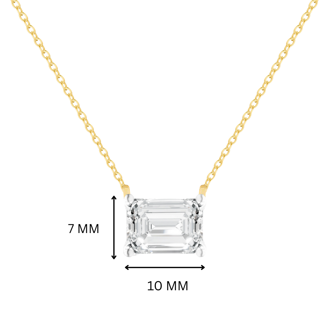 Alia 2.50 carat Emerald Solitaire Necklace