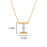 Isha Initial 'I' Moissanite Necklace