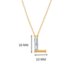 Lara Initial 'L' Moissanite Necklace