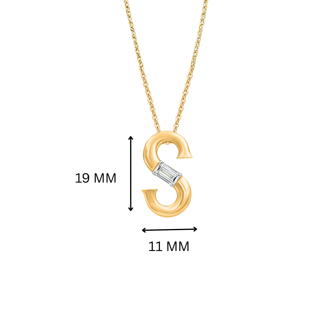 Sia Initial 'S' Moissanite Necklace