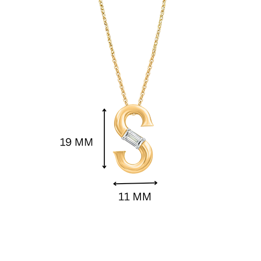 Sia Initial 'S' Moissanite Necklace