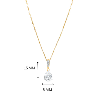 Meera Pear Drop Moissanite Pendant