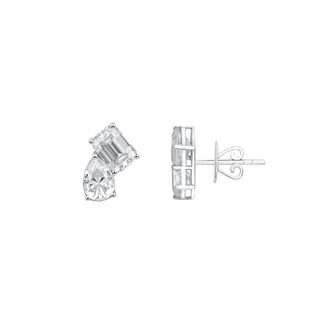 Eshani Duo Moissanite Stud Earrings