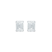 Alina Emerald 2.00 carat Silver Moissanite Stud Earrings