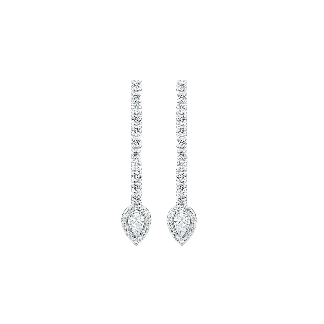 Mira Pear Drop Moissanite Earrings