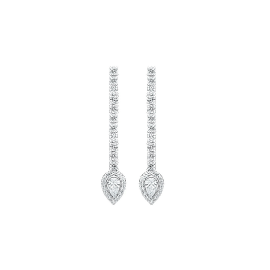 Mira Pear Drop Moissanite Earrings