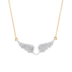 Angel Wings Silver Moissanite Necklace