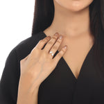 Two Stone Marquise Shape in 925 Sterling Silver Ring for Girlfriend - Adila Jewels