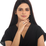 The Regal Emerald Ring in 925 Sterling Silver Ring for Girlfriend - Adila Jewels