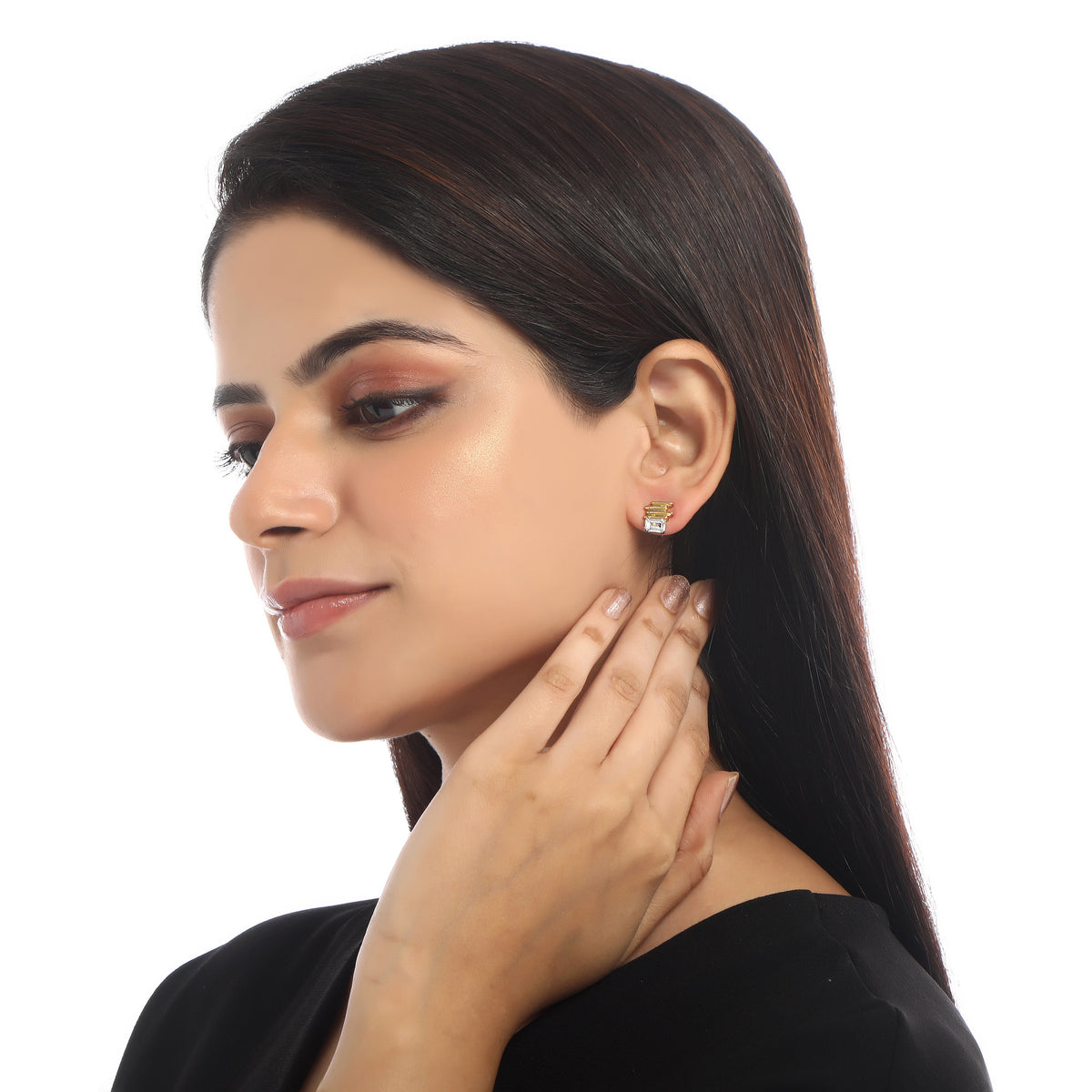 Pichwai Stud Earrings for women - Veda | Adila Jewels