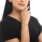 Eternal Multi-Shape Silver Bracelet for women - Adila Jewels
