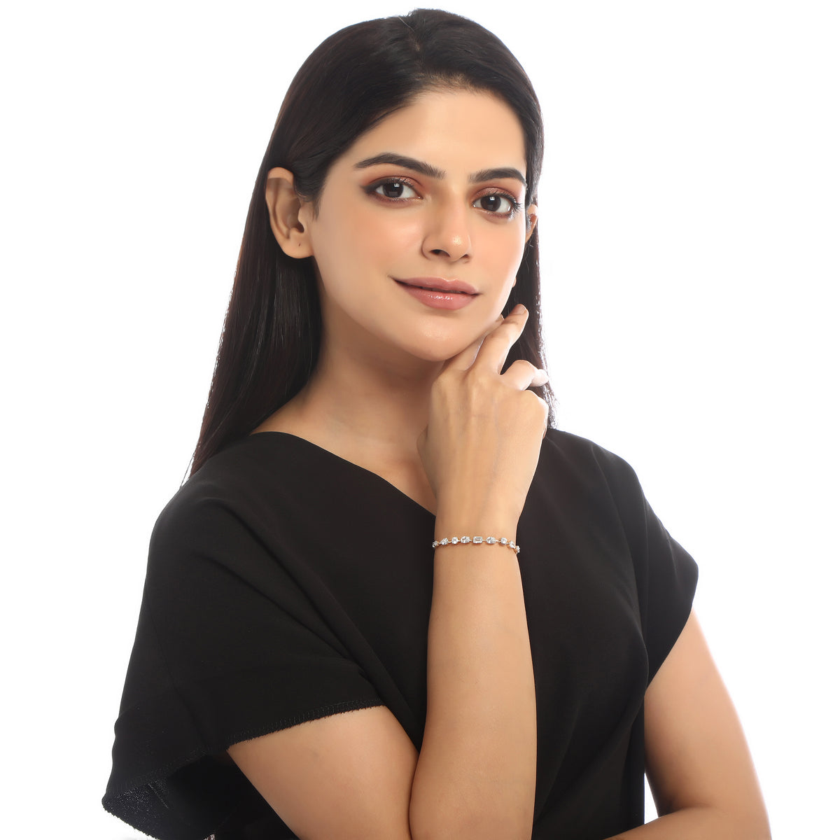 Eternal Multi-Shape Silver Bracelet for women - Adila Jewels