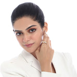 Soul to Soul Ring with Round Cut Silver rings for women - Adila jewels