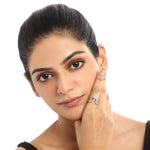 Soul to Soul Round Cut Silver Ring for girlfriend in 925 Sterling Silver - Adila jewels