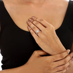 The Cathedral Oval Ring with in 925 Sterling Silver Ring for Girlfriend - Adila Jewels