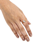 Two Stone Radiant Cut Crossover 925 Sterling Silver ring price - Adila Jewels